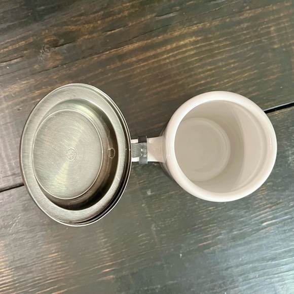 Tin Hinged Lid German Stein Marked Erbo Zinn On Back Front Inscription 125 Yr - Picture 12 of 15